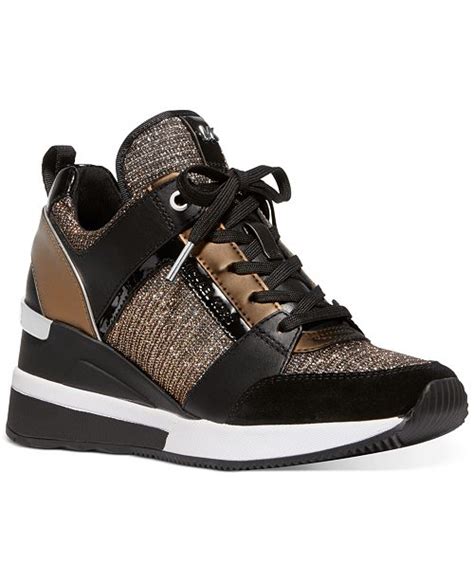 macys michael kors leather sneakers|Michael Kors denim sneakers.